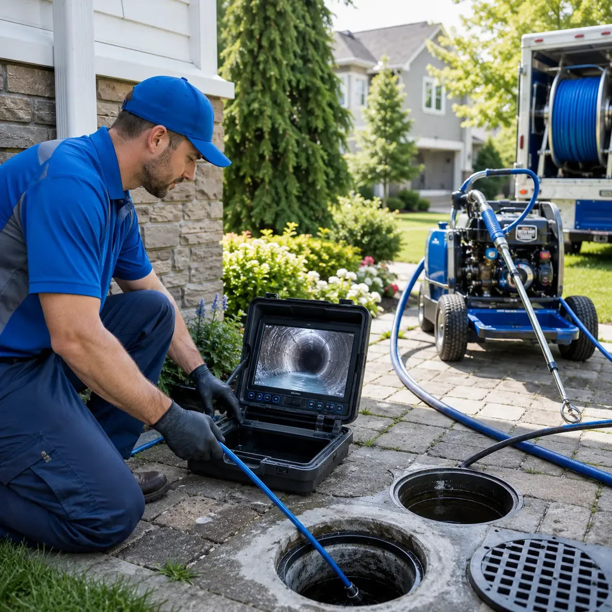 Outdoor drain cleaning professionals serving Blue Mountain, AR