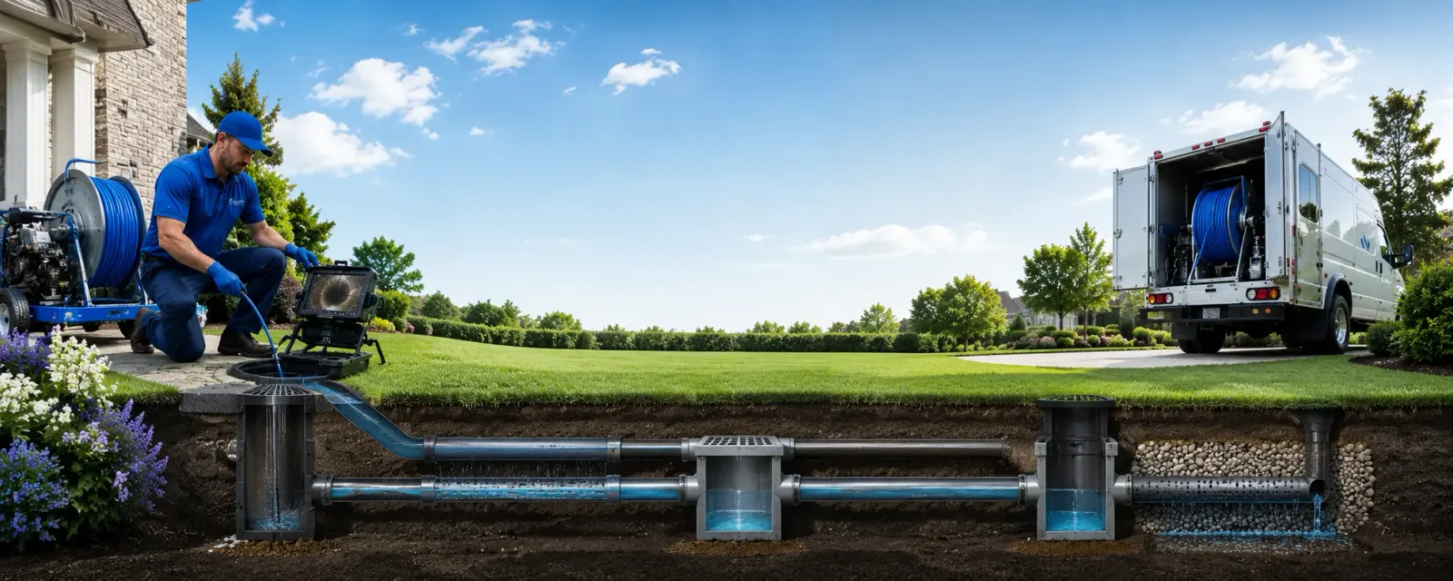 Outdoor drain cleaning information for Blue Mountain, AR